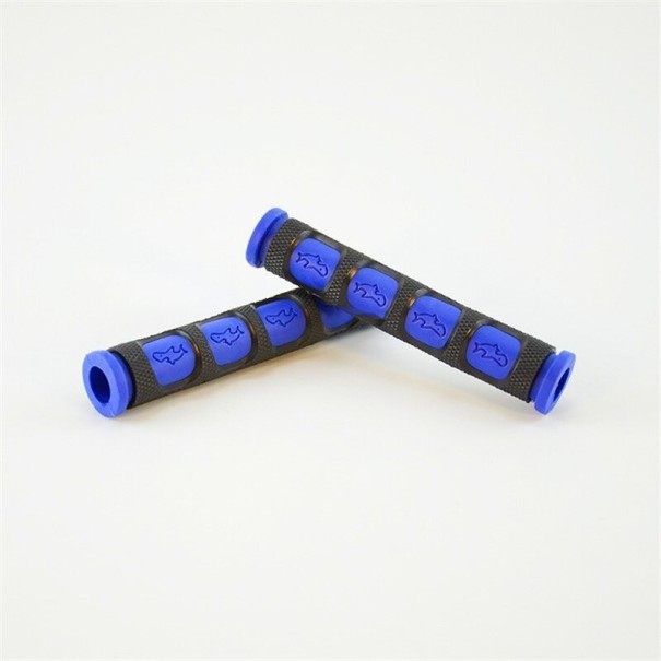 Poignée de guidon en silicone 2 pcs bleu