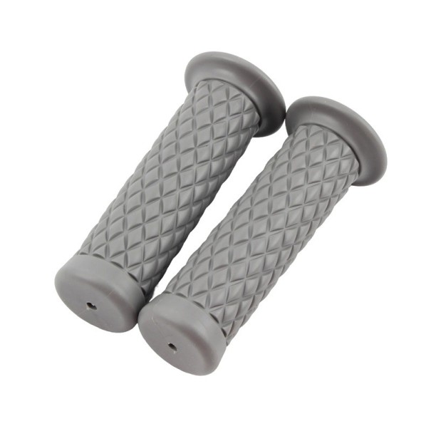 Poignée de guidon universelle 125 x 24 x 34 mm Moto grips pour Honda Suzuki Yamaha Kawasaki Scooters Accessoires pour motos Cafe Racer Style rétro gris