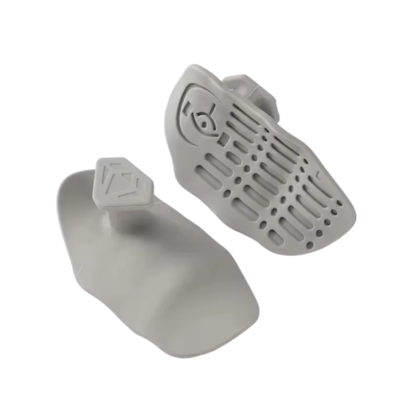 Poignée de musculation antidérapante en silicone 10,5 × 6,5 × 3,5 cm pour une prise plus ferme lors de l'entraînement gris