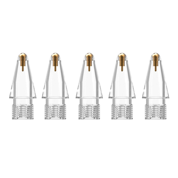 Pointes de rechange pour stylet 5 pcs Pointes transparentes pour Apple Pencil 1ère et 2ème génération Accessoires pour stylets 1