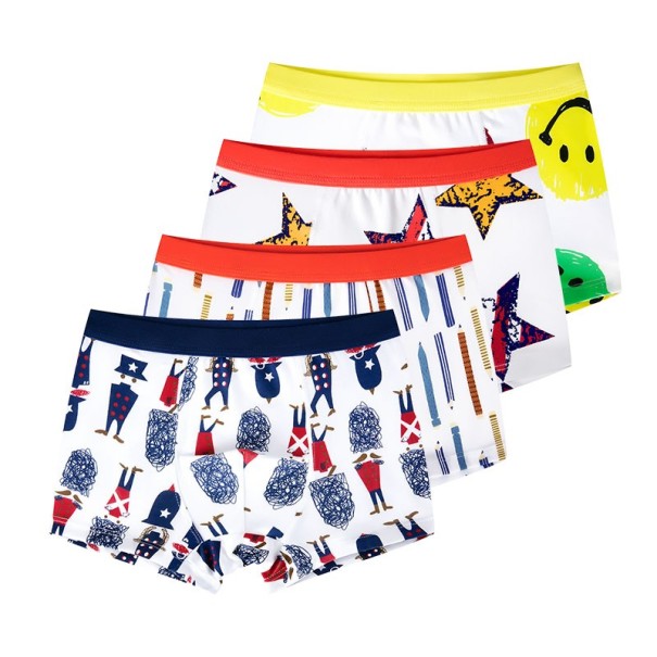 Pojkboxers med olika tryck - 4 st