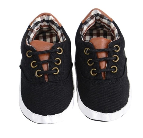 Pojktofflor svart 12-18 månader