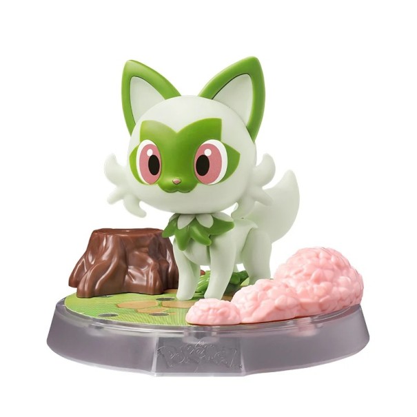 Pokemon Sprigatito vikbar actionfigur Leksak för barn Pokémon-serien figur Vikbar modell Rörlig figur Pokémonsamling 1