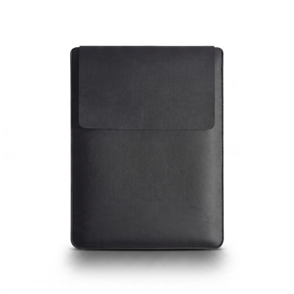 Pokrowiec na laptopa 15 do 16 cali Z ekoskóry z klapką 28 x 37 cm Podkładka pod mysz Dla MacBook Pro 15 i Pro 16 czarny