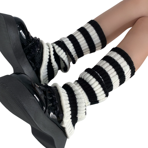 Polainas com riscas Z359 preto