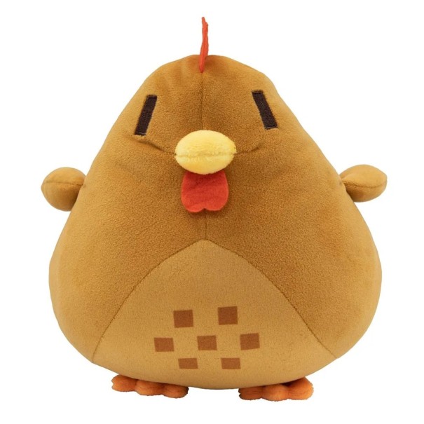 Pollo di peluche 20 cm Giocattolo morbido a forma di animale Cuscino carino per bambini e adulti Decorazione in peluche morbida per la stanza marrone
