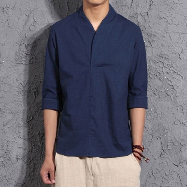 Polo de hombre F452 azul oscuro M
