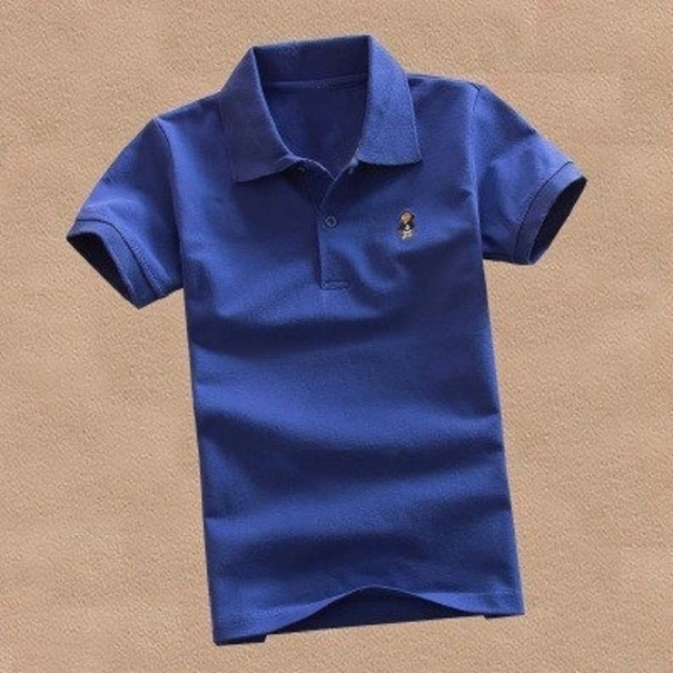 Polo garçon B1537 bleu foncé 7