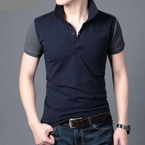 Polo Masculino Danny J2607 azul-cinzento M