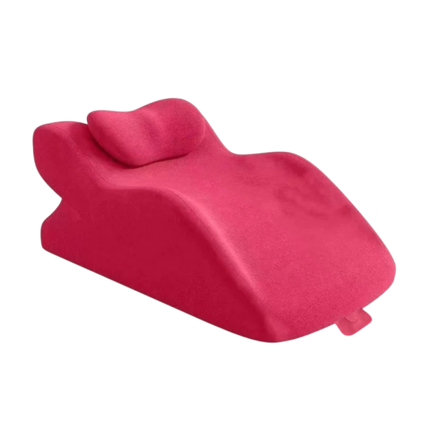 Polohovací klínový polštář 60,7 x 36,5 x 24 cm Ergonomický polštář pro oporu nohou zad a kolen Polštář na odpočinek čtení a relaxaci červená