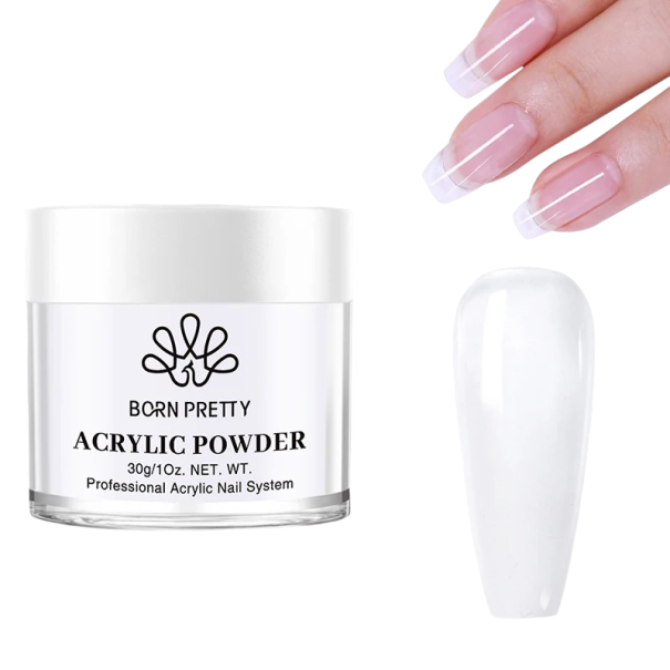 Polvo acrílico para modelar uñas postizas Polvo acrílico 30 g color transparente