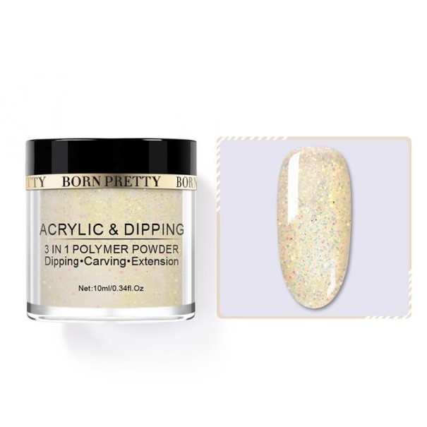 Polvo acrílico para uñas con purpurina, 10 ml 4