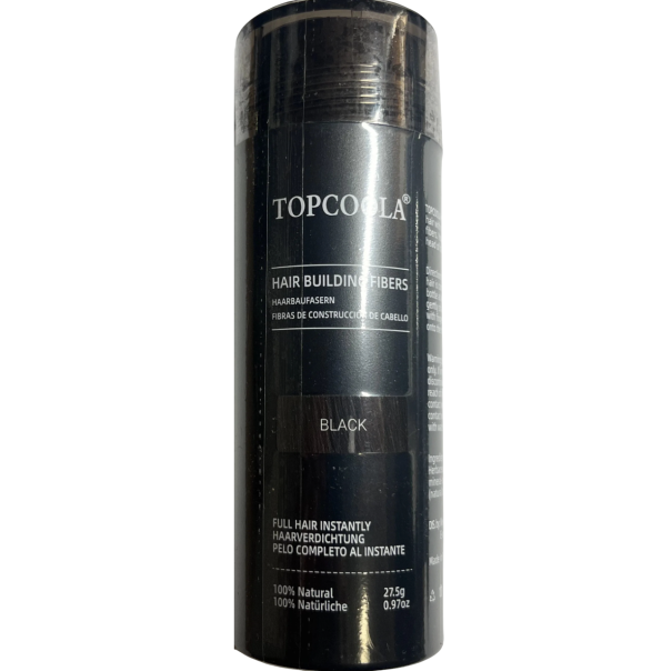 Polvo capilar universal para mujeres y hombres Fibras capilares Corrector para cubrir áreas calvas Aumento de cabello Efecto natural del peinado Black