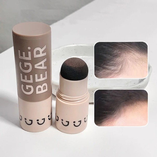Polvo para rellenar la línea del cabello, para engrosar el cabello, cabello fino, corrección de esquinas, aspecto natural, fácil aplicación, efecto impermeable. marrón oscuro