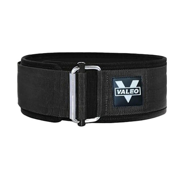 Polyesterový vzpírací opasek vel. M deska 80 cm pro obvod pasu 70–85 cm, fitness pás s ocelovou sponou na dřepy, mrtvý tah a benchpress černá