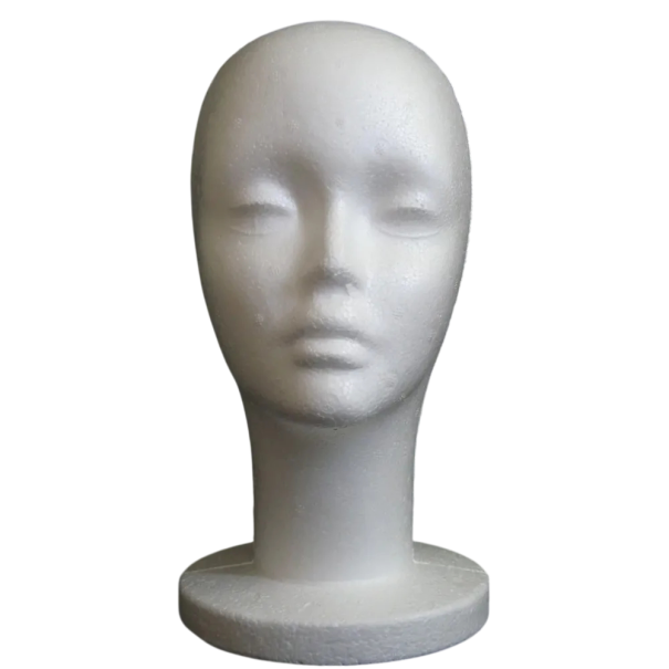 Polystyreen dameshoofd voor pruiken 27 cm Stand voor pruiken, brillen en hoeden Lichtgewicht polystyreen opbergstandaard 1