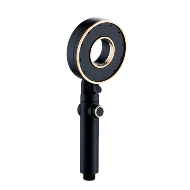 Pommeau de douche haute pression avec 3 modes Douchette à main réglable à économie d’énergie Bouton STOP Buse de pulvérisation Raccordement noir