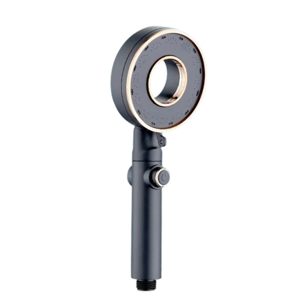 Pommeau de douche haute pression avec 3 modes Douchette à main réglable à économie d’énergie Bouton STOP Buse de pulvérisation Raccordement standard gris