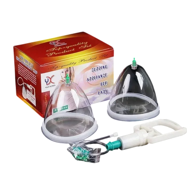 Pompa a vuoto per massaggio per coppettazione di glutei e seno Set di coppette lifting per rassodare e modellare il corpo Terapia a vuoto manuale 1