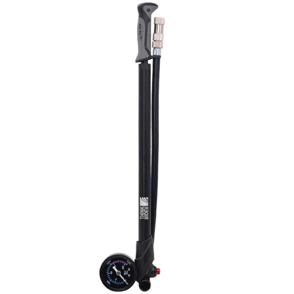 Pompă portabilă de înaltă presiune pentru biciclete, 300 PSI, cu manometru pentru furcă și umflator cu șoc, pentru biciclete de munte, pompă compactă 1