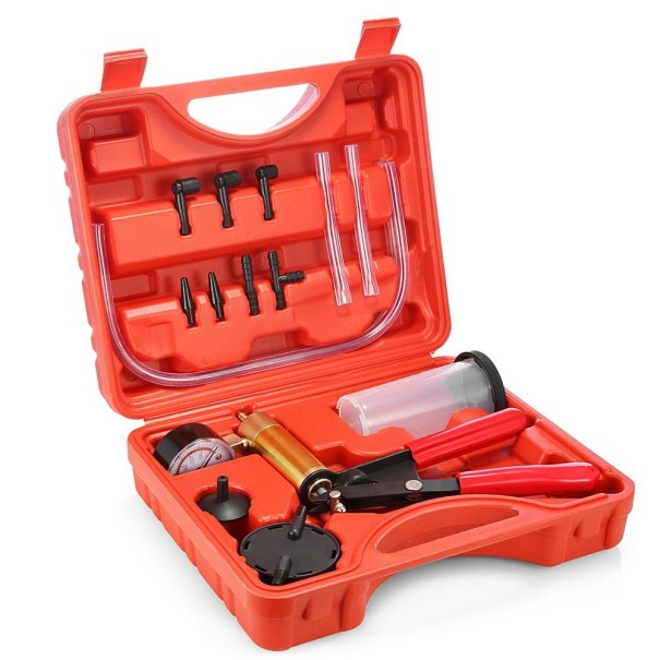 Pompe à dépression pour purger les freins avec accessoires 1