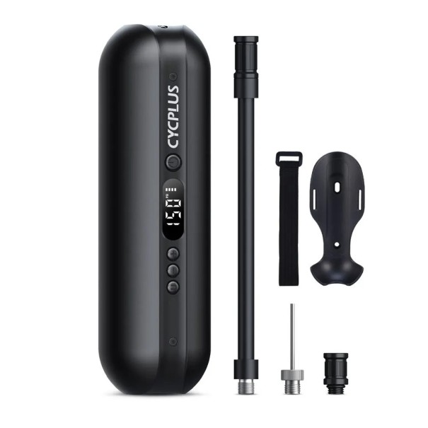 Pompe à vélo sans fil avec compresseur 150 PSI 5200 mAh Chargement Type-C noire pompe numérique pour vélos et pneus 1