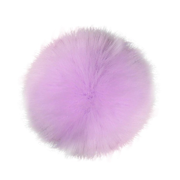 Pompon futrzany na czapce J3502 purpurowy