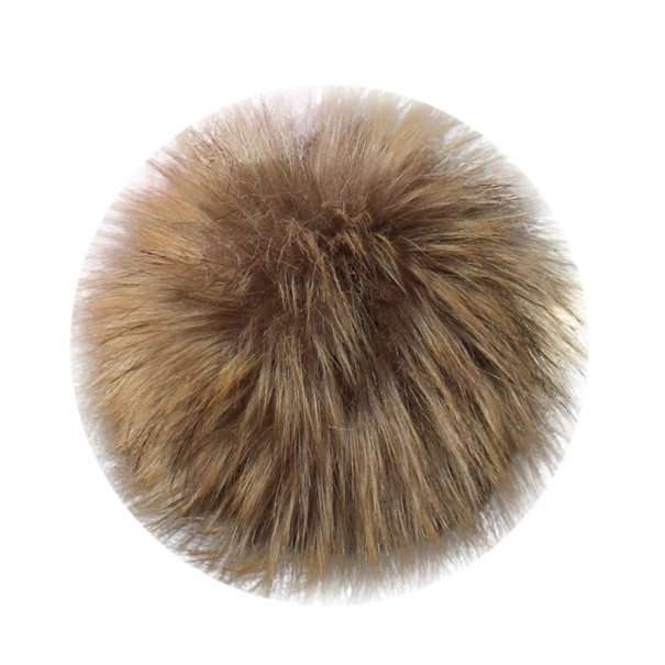 Pompon in pelliccia per cappello J3502 marrone