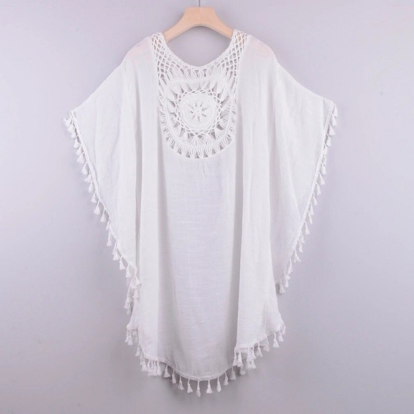 Poncho de dama P474 alb