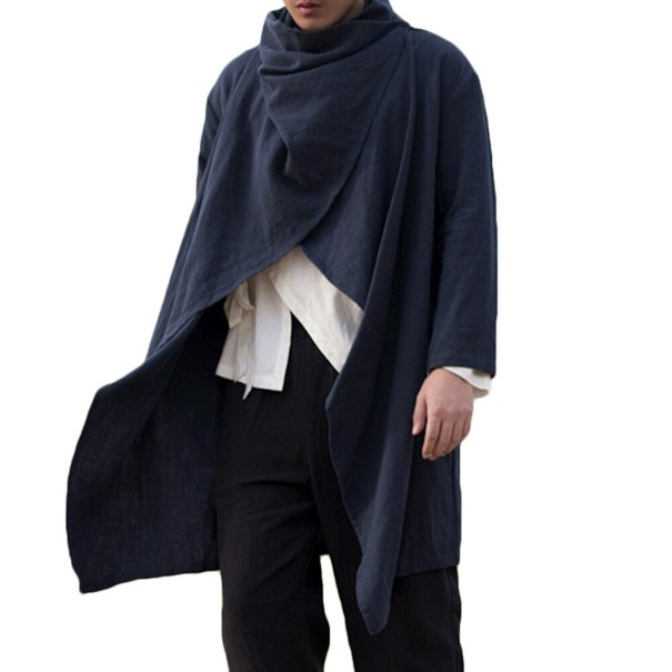Poncho för män mörkblå M