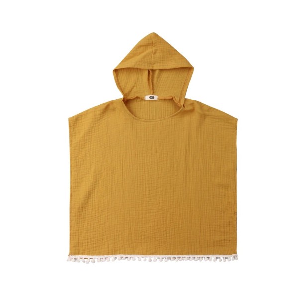 Poncho für Mädchen senf 3