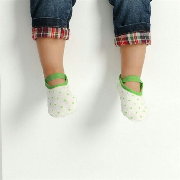 Ponožky s gumičkou pre batoľatá zelená