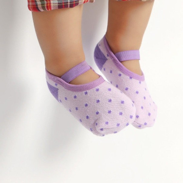 Ponožky s gumičkou pro batolata fialová