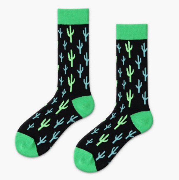 Ponožky s kaktusmi čierna