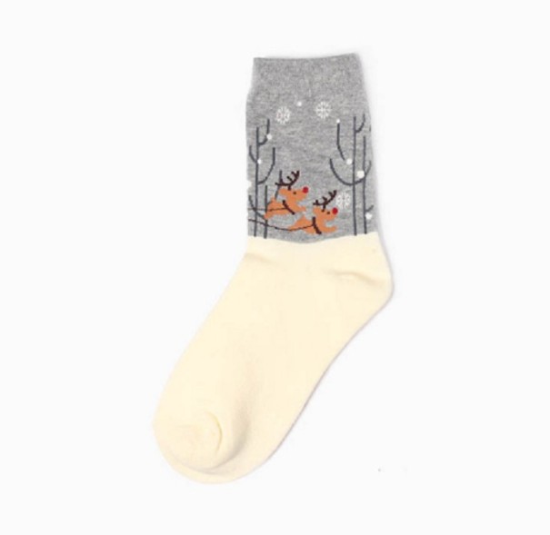 Ponožky s vianočným motívom sivá
