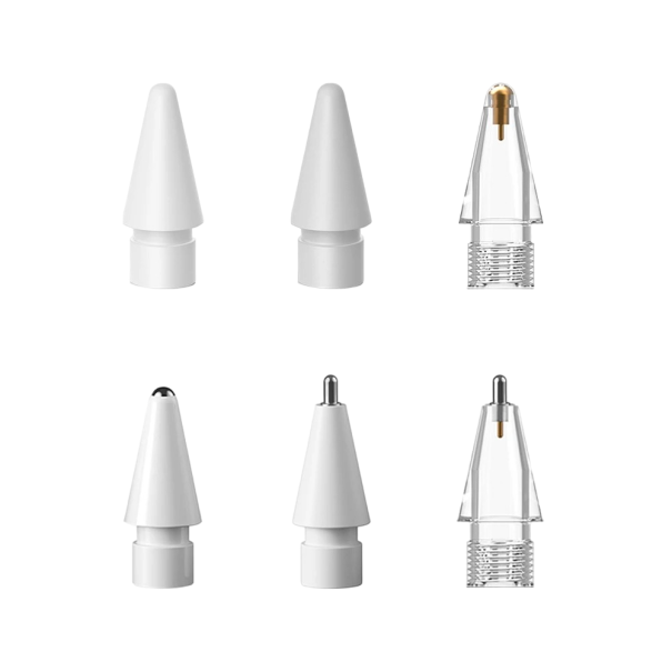 Ponta de substituição para caneta touch 6 pcs Mistura de pontas para stylus para Apple Pencil 1.ª e 2.ª geração vários tipos Acessórios para canetas 1