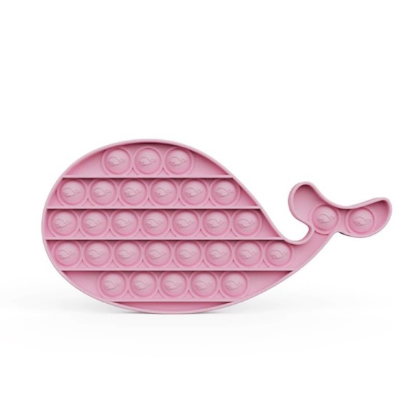 Pop it antistresová hračka velryba T293 růžová
