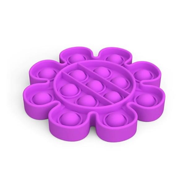 Pop it brinquedo antistress flor roxo