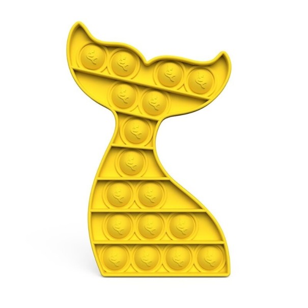 Pop it -stressiä lievittävä leluvalas keltainen