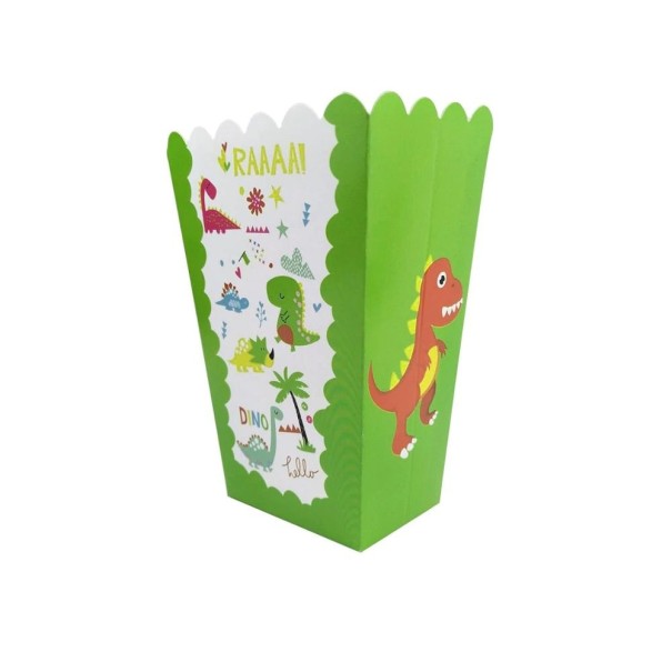 Popcorn Box with Dinosaurs 6 pcs 1