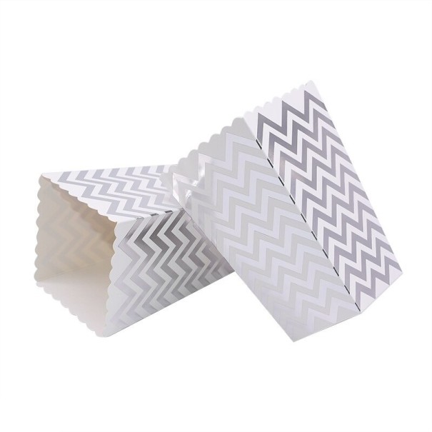 Popcornbox 12 Stk silbern 3