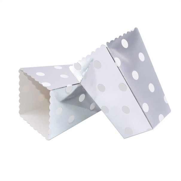 Popcorndoos 12 stuks zilver 2