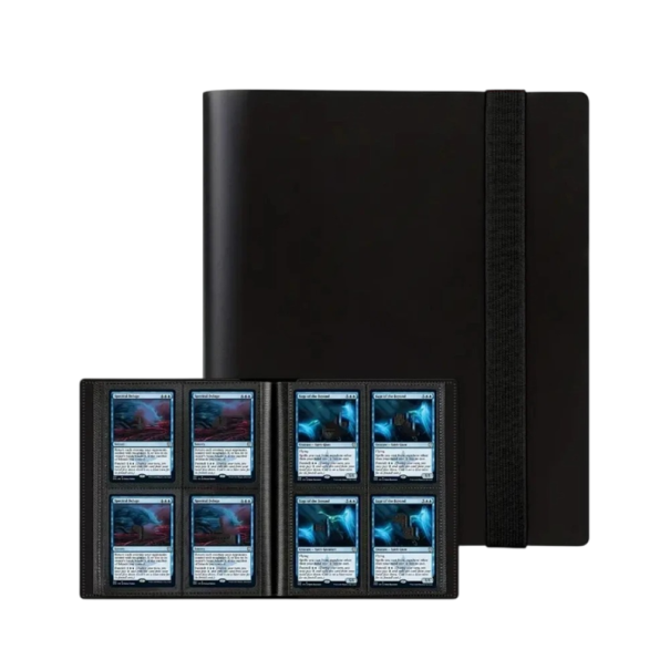 Pořadač na karty 160 kapacita 21 x 17,5 x 2,5 cm PP album na sběratelské karty organizér karet pro ukládání a ochranu černá