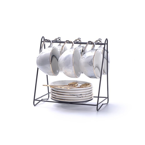 Porcelæns tesæt 18 dele C126 grå