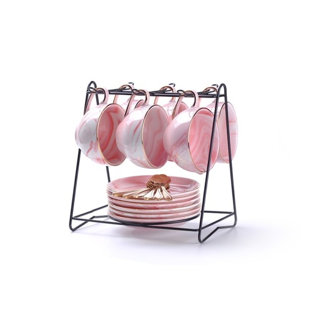 Porcelæns tesæt 18 dele C126 rosa