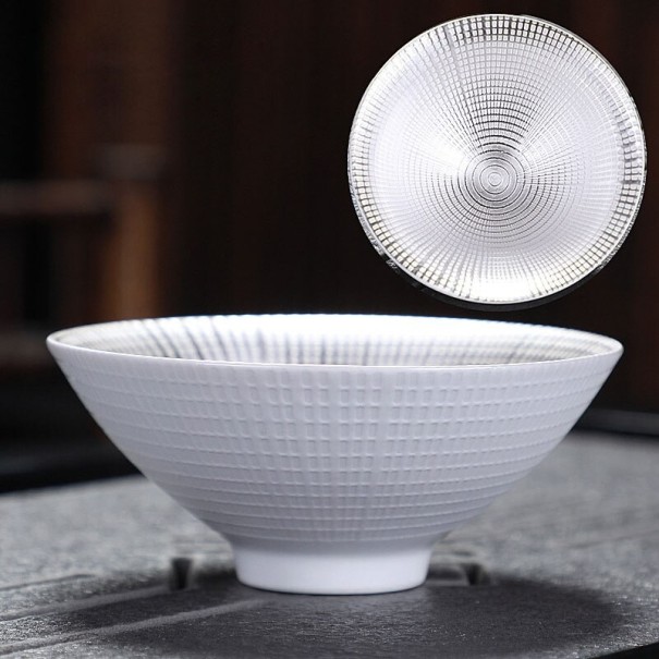 Porcelænskop med sølvornamenter 4
