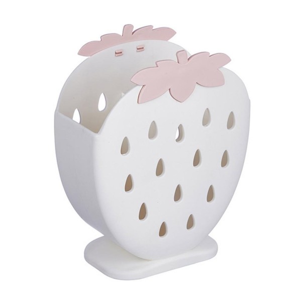 Porta cubiertos con forma de fresa blanco