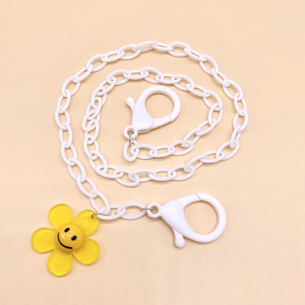 Porta mascarillas con forma de flor blanco