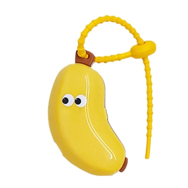 Porta spazzolino da viaggio 9x4 cm Custodia protettiva in plastica design banana carino per spazzolino Escursionismo Campeggio giallo