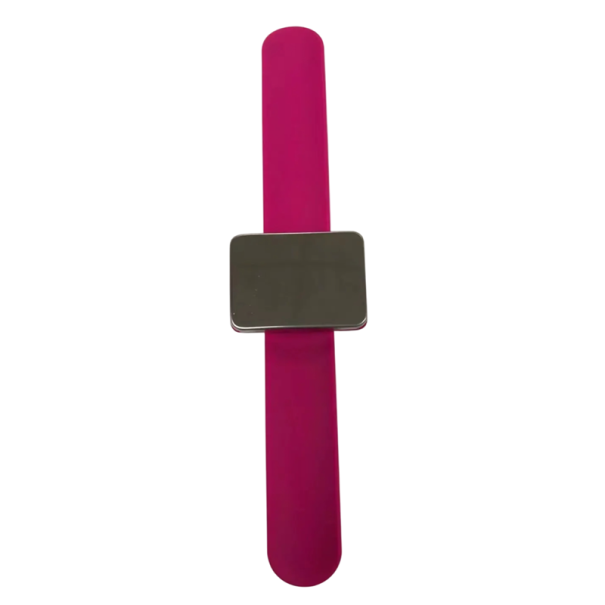 Portaagujas magnético de muñeca 24 x 3 x 3,8 cm Portaagujas magnético de silicona para coser Herramienta práctica para alfileres y agujas rosa oscuro